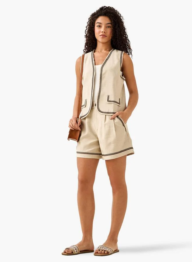 لي كوبر Lee Cooper Waistcoat with Embroidery